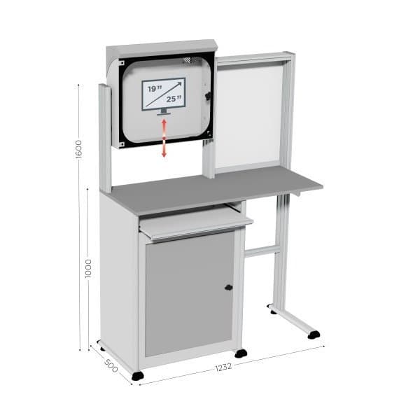 MOBIPOST 500D l 1232 x P 500 x H 1600 mm