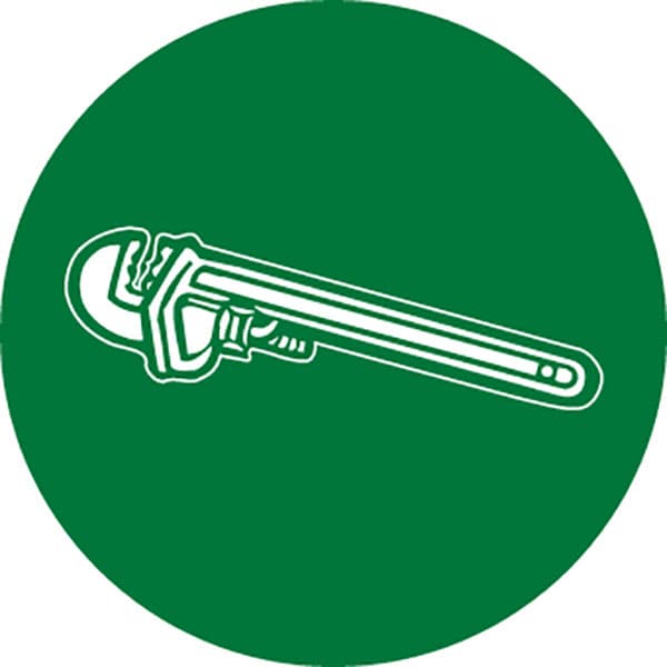 Lot de 3 pictogrammes magnétiques vert Clef Ø 75 mm