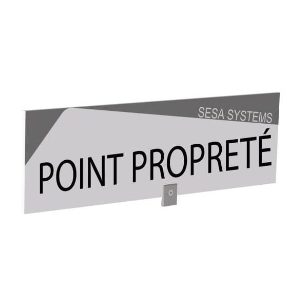 "Bandeau design recto/verso ""POINT PROPRETÉ"" l 600 x H 170 mm avec etrier de f