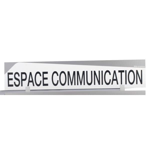 "Bandeau design ""ESPACE COMMUNICATION"" l 1000 x H 200 mm avec etrier de fixati