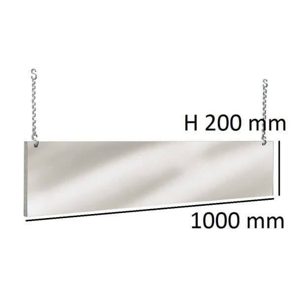 BANDEAU AÉRIEN l 1000 x H 200 mm fixation par chaînes