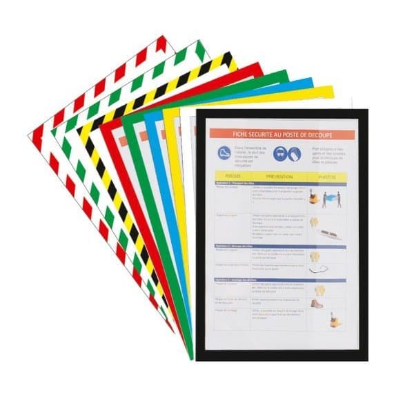 Lot de 2 PRODOC ÉTANCHE SÉCURITÉ A4 rouge et blanc magnétique