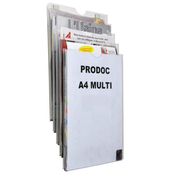 Lot de 2 PRODOC MULTI A4 transparent magnétique Ep. 10 mm