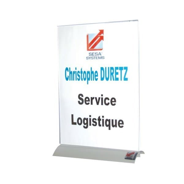 Support document sur socle aluminium A4
