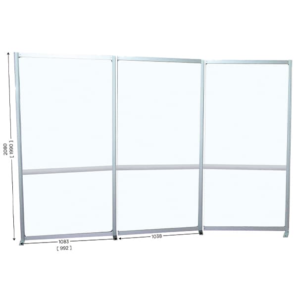 ESPACE'INFO premier panneau l 1083 x H 2088 mm mixte émail 800° et tôle blanche