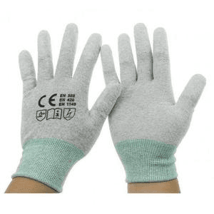 GANT ESD Carbon Fiber Knitted Gloves With PU on Palm T7