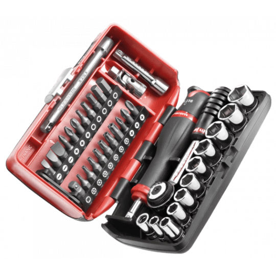 Coffret cliquet + douilles 1/4'' 6 pans - boîte NANO