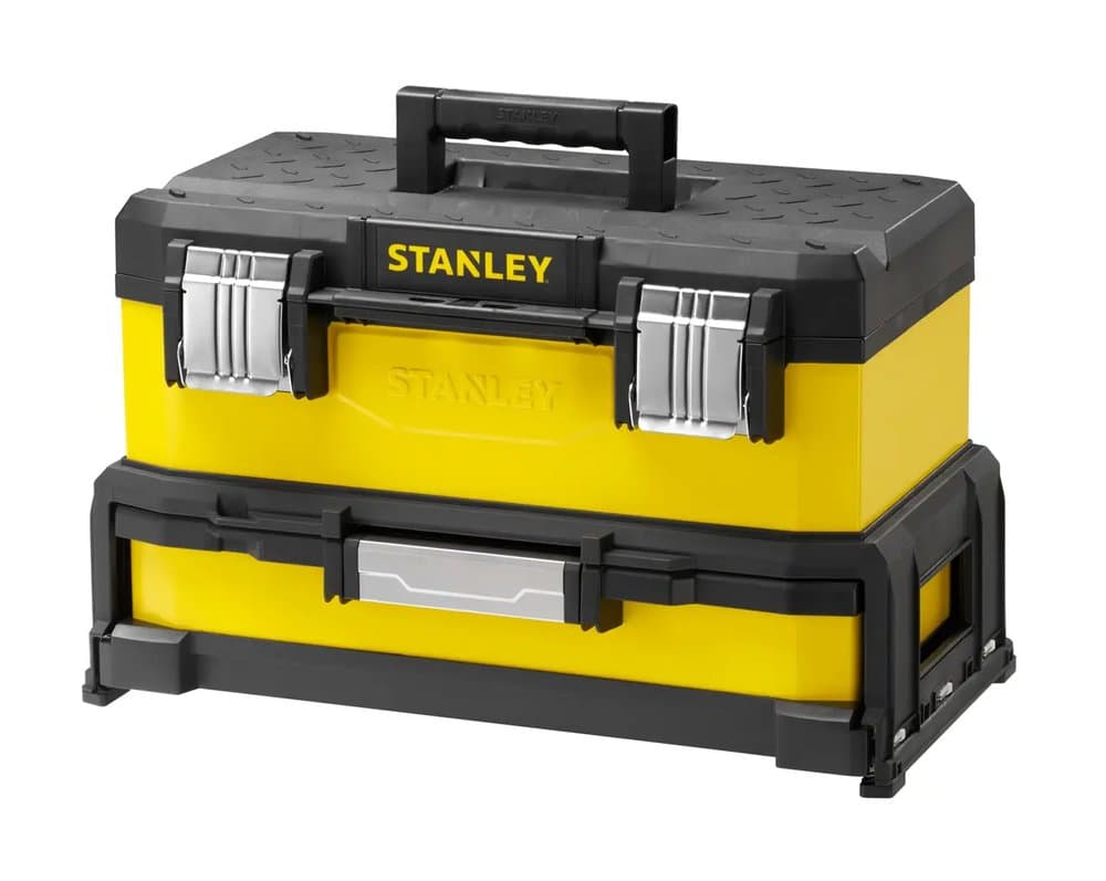 BOITE A OUTILS A TIROIR BIMATIERE JAUNE 51CM
