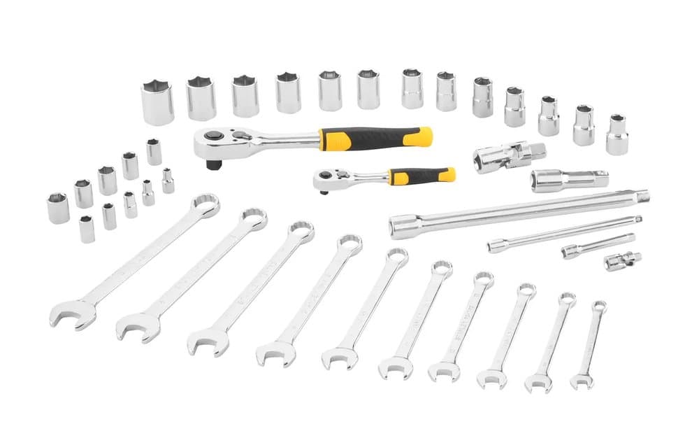 COFFRET DE DOUILLES ¼’’ + ½’’ + CLÉS MIXTES - JEU DE 41 PCS