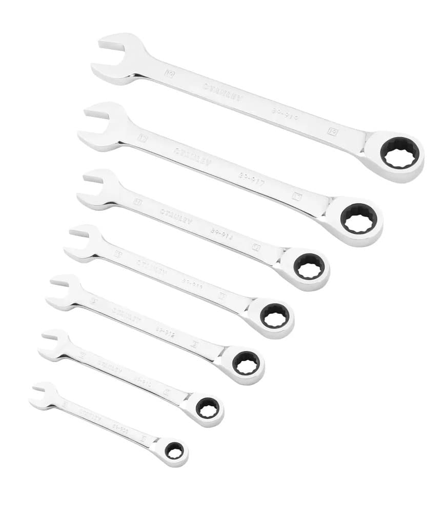 CLÉS MIXTES À CLIQUET - 7 PCS