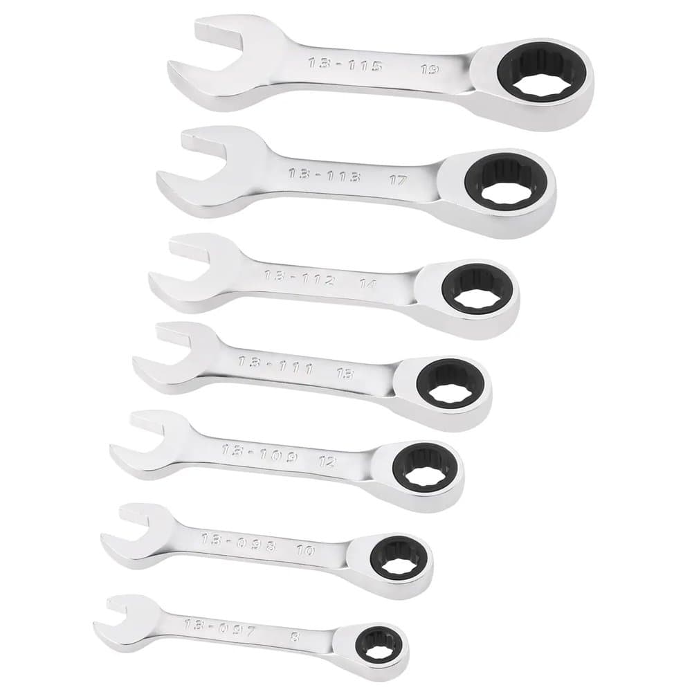 CLÉS MIXTES COURTES À CLIQUET FATMAX - JEU DE 7 PCS