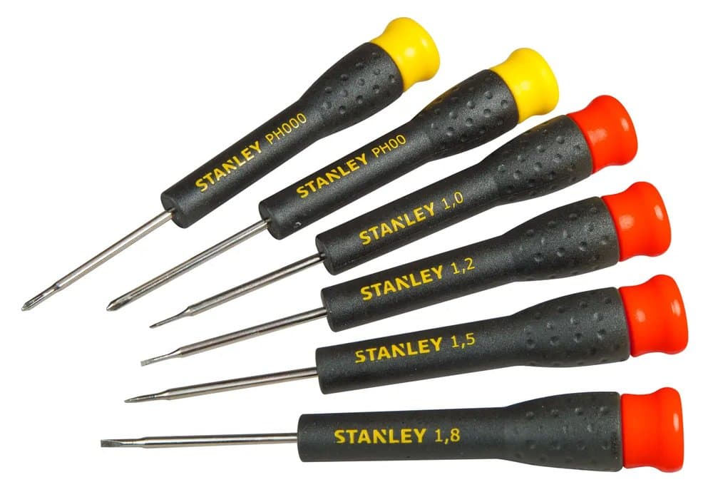 MICRO TOURNEVIS FENTE + PHILLIPS - JEU DE 6 PCS