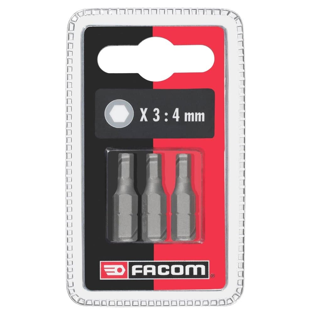 LOT DE 3 EMBOUTS 25MM 6 PANS