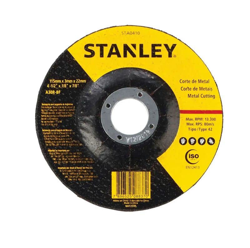 Disque abrasif 115 x 3 x 22 roue de coupe métal t42