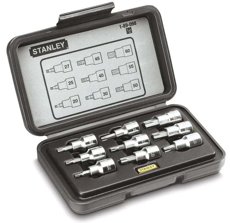 "COFFRET A DOUILLES TORX 1/2"" - JEU DE 9PCS"
