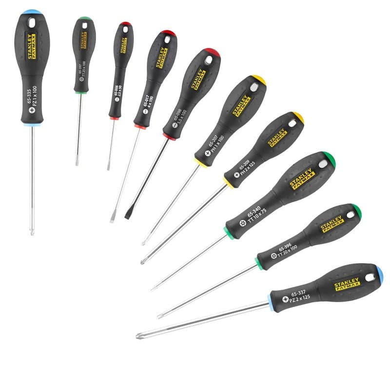 TOURNEVIS ELECTRICIEN + MECANICIEN + PHILLIPS + POZI + TORX - JEU DE 10 PCS FAT