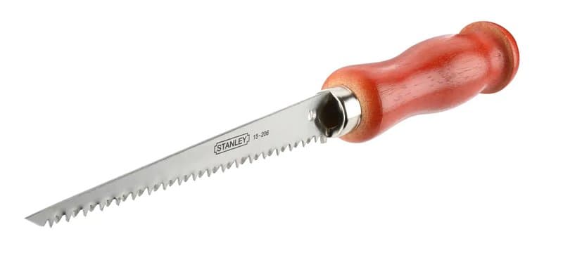 SCIE A GUICHET SPECIALE PANNEAUX DE PLATRE POIGNEE BOIS 150MM