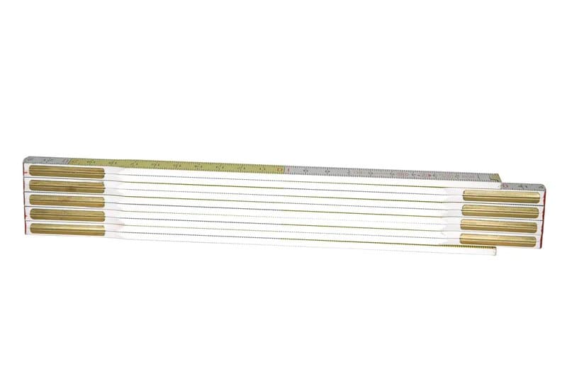MESURE PLIANTE 2M X 17MM BOIS BLANC-JAUNE