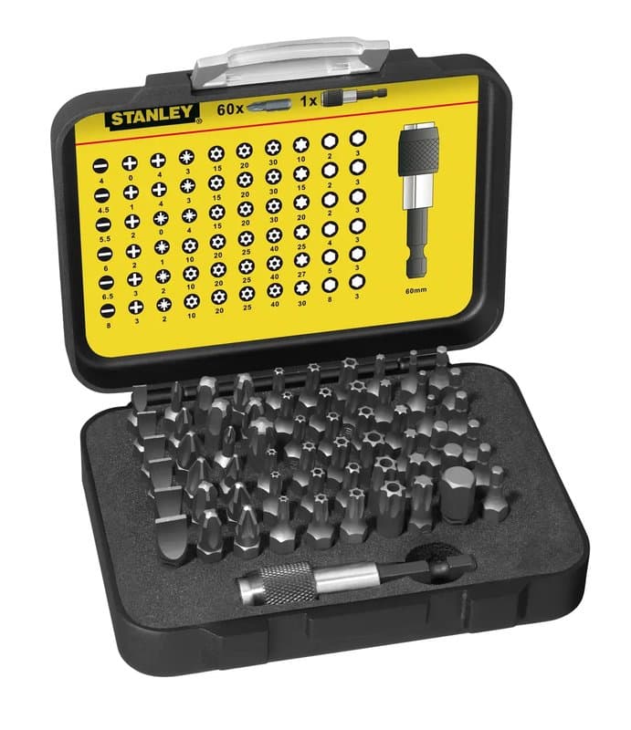 "COFFRET D'EMBOUTS DE VISSAGE 1/4"" 25MM - JEU DE 61PCS - GAMME PRO"